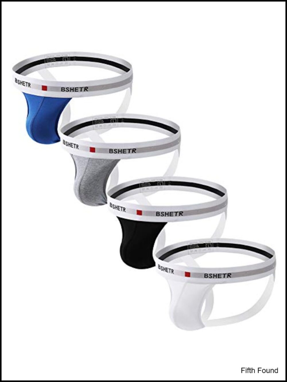 Men's 4-Pack Cotton Spandex Jockstrap Athletic Supporters Workout Underwear
